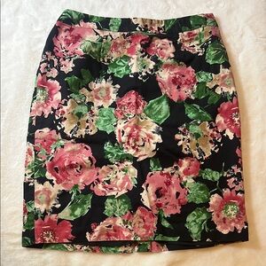 Talbots Floral Print Pencil Skirt Size 12W